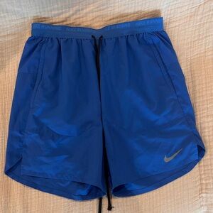 Nike Men’s Royal Blue Athletic Running Shorts with Reflective Swoosh